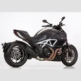 DSX-10 slip on exhaust - matt black for: DUCATI Diavel G1