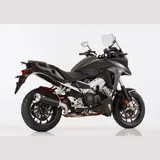 DSX-5 Slip on Ersatzdämpfer - schwarz Auspuff für: HONDA VFR800F RC79, VFR800X Crossrunner RC80