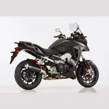 Rac 1 Slip on Ersatzdämpfer - schwarz Auspuff für: HONDA VFR800F RC79, VFR800X Crossrunner RC80