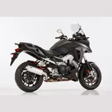 Rac 1 slip on exhaust - silver for: HONDA VFR800X Crossrunner RC80, VFR800F RC79