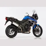 DSX-5 Slip on Ersatzdämpfer - silber Auspuff für: TRIUMPH Tiger 800 XC C201, Tiger 800 XR C201