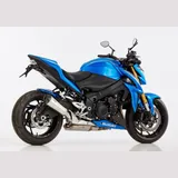 DSX-7 slip on exhaust super short - silver for: SUZUKI GSX-S 1000F WDG0, GSX-S 1000 WDG0