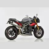DSX-7 Slip on Ersatzdämpfer) Super Short - silber Auspuff für: TRIUMPH Speed Triple R NN01, Speed Triple S NN01