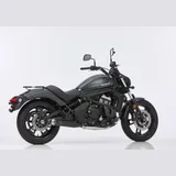 Double Groove complete exhaust system - silencer matt black / manifold polished for: KAWASAKI Vulcan S 650 Cafe EN 650 E, Vulcan S 65