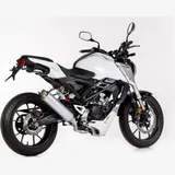 TEC One complete exhaust system - silver for: HONDA CB125R JC79