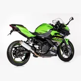 TEC One Slip on Ersatzdämpfer Super Short - silber Auspuff für: KAWASAKI Ninja 400 EX400G, Z400 ER400D
