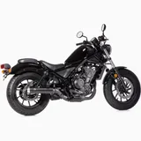Double Groove slip on exhaust slip on exhaust - matt black for: HONDA CMX500 Rebel PC56