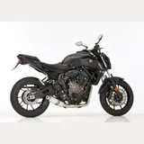Supersport Komplettanlage Super Short - silber Auspuff für: YAMAHA MT-07 Motocage RM04, MT-07 RM04