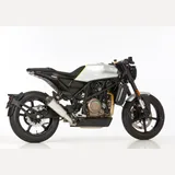 DSX-7 Slip on Ersatzdämpfer Super Short - silber Auspuff für: HUSQVARNA Vitpilen 401 HQV401, Svartpilen 401 HQV401