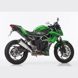 DSX-7 slip on exhaust super short - silver for: KAWASAKI Ninja 125 BX125A, Z125 BR125K