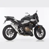 Supersport Slip on Ersatzdämpfer - silber Auspuff für: HONDA CB500X PC64, CBR500R PC62
