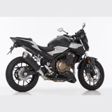 DSX-5 slip on exhaust - black for: HONDA CB500X PC64, CBR500R PC62