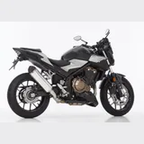 DSX-5 Slip on Ersatzdämpfer - silber Auspuff für: HONDA CB500X PC59, CBR500R PC57