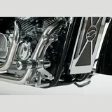 Round Style Fußrastenanlage - silber für: YAMAHA XV1100 Virago 3LP, XV750 4FY