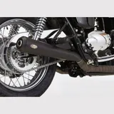 Retro mit Kat Slip on Ersatzdämpfer - schwarz-matt Auspuff für: TRIUMPH Bonneville T100 986MF