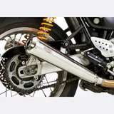 Retro slip on exhaust - silver for: TRIUMPH Thruxton 986ME