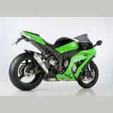 SP slip on exhaust super short - silver for: KAWASAKI ZX-10R ZXT00E/F