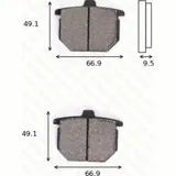 disk brake pads MCB 054 ABE approved