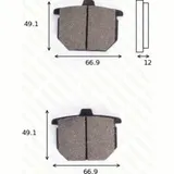 disk brake pads MCB 062 ABE approved