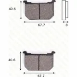 Bremsklötze Scheibenbremsbeläge MCB 515 mit ABE