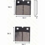 disk brake pads MCB 533 SV ABE approved