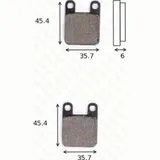 Bremsklötze Scheibenbremsbeläge MCB 535 SR ohne ABE
