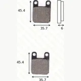 disk brake pads MCB 535 ABE approved