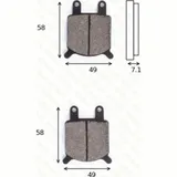 disk brake pads MCB 536 ABE approved