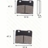 disk brake pads MCB 547 ABE approved disk brake pads MCB 547 ABE approved