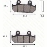 Bremsklötze Scheibenbremsbeläge MCB 562 SRQ ohne ABE