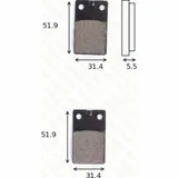 Bremsklötze Scheibenbremsbeläge MCB 564 SR ohne ABE