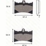 disk brake pads MCB 572 ABE approved