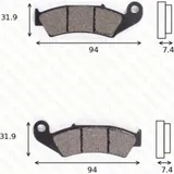 disk brake pads MCB 574 ABE approved