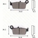 Disc brake pads MCB 575 STD homologated
