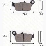 disk brake pads MCB 575 RSI not homologated