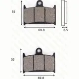 disk brake pads MCB 595 CRQ ECE R90 homologated