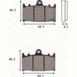 disk brake pads MCB 602 ABE approved