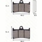 Bremsklötze Scheibenbremsbeläge MCB 611 CRQ ECE R90 homologiert