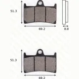 Disc brake pads MCB 611 SRM homologated Disc brake pads MCB 611 SRM homologated
