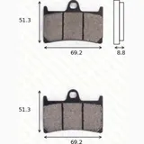 disk brake pads MCB 611 ABE approved