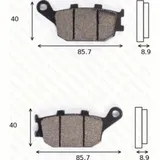Disc brake pads MCB 634 homologated