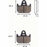 Disc brake pads MCB 636 homologated