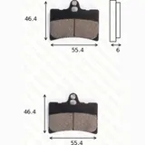 Bremsklötze Scheibenbremsbeläge MCB 649 mit ABE