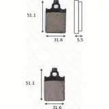 Disc brake pads MCB 651 EC homologated