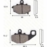 disk brake pads MCB 662 SH ABE approved