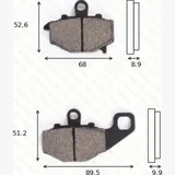 Disc brake pads MCB 662 homologated
