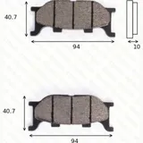 Bremsklötze Scheibenbremsbeläge MCB 666 mit ABE
