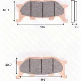 disk brake pads MCB 666 SV ABE approved
