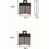 Bremsklötze Scheibenbremsbeläge MCB 674 EC mit ABE