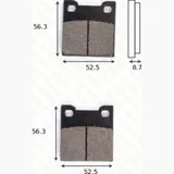 Disc brake pads MCB 678 homologated